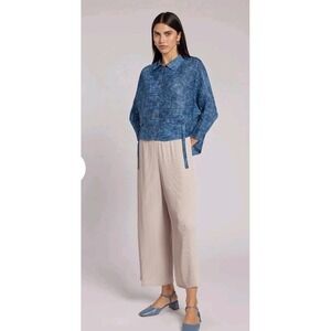 Wild Cosmos Charlyn Look of Denim Shirt One Size Boho Artsy Lagenlook Indie